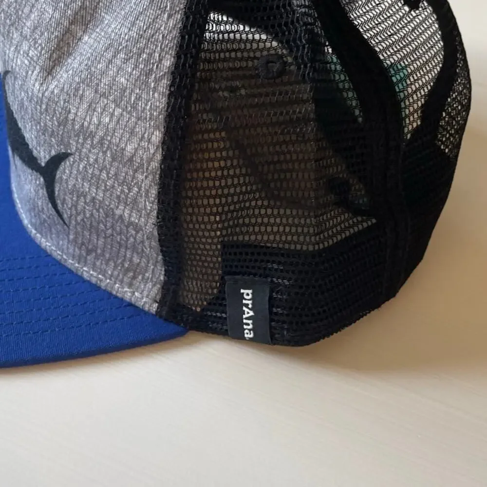 prAna NWT Journeyman Flat Brim Unisex Trucker Hat O/S Fish Taco Snapback